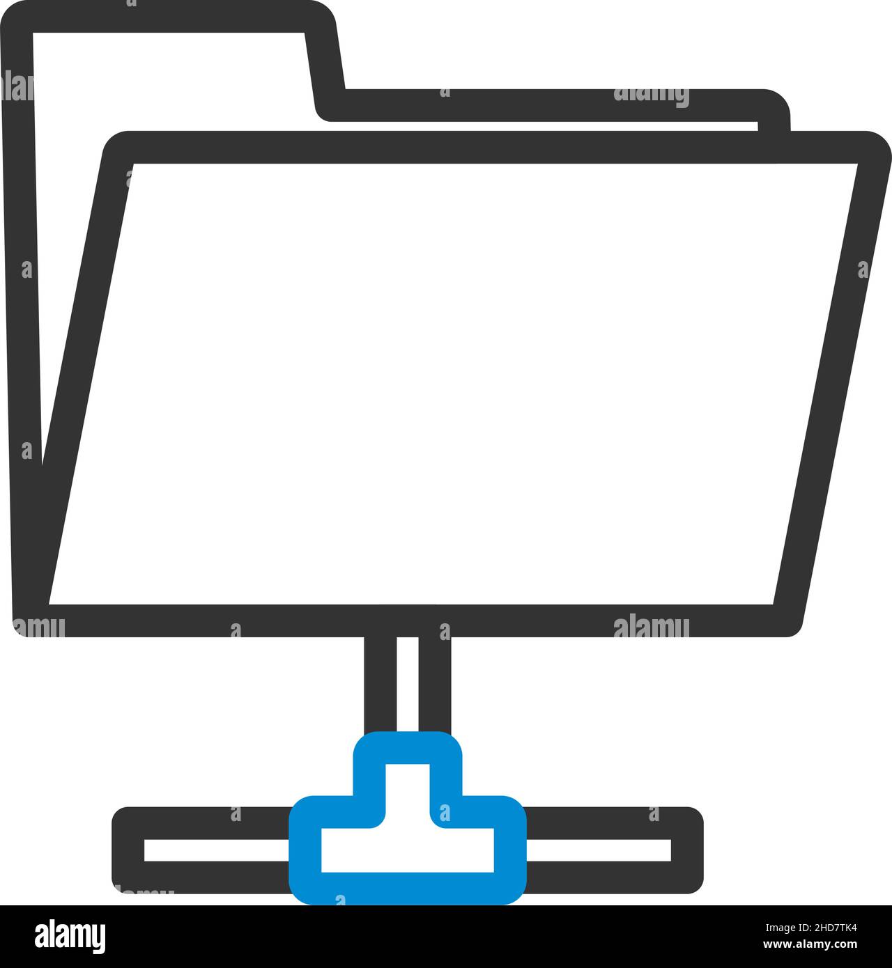 Shared Folder Icon. Editable Bold Outline With Color Fill Design. Vector Illustration. Stock Vector
