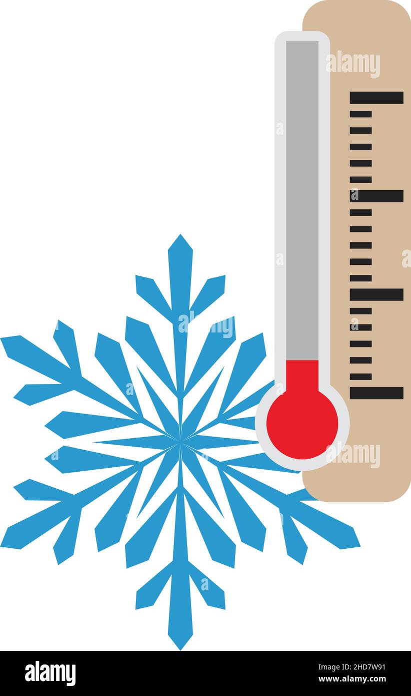 Winter Cold Icon. Flat Color Design. Vector Illustration Stock Vector ...