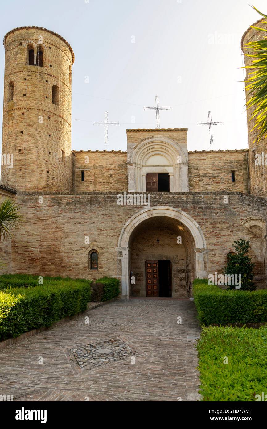 Abbey of San Claudio al Chienti church, Corridonia, Marche, Italy, Europe Stock Photo