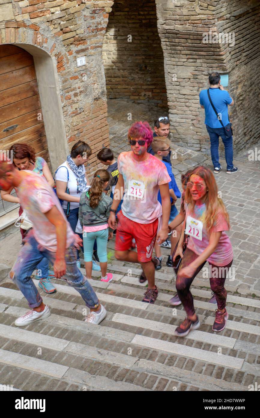 Feast of fools, Corinaldo, Marche, Italy, Europe Stock Photo