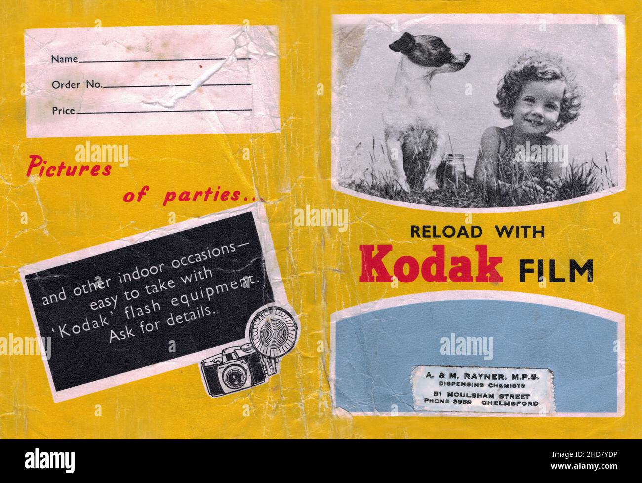 Kodak Film Envelope Stock Photo