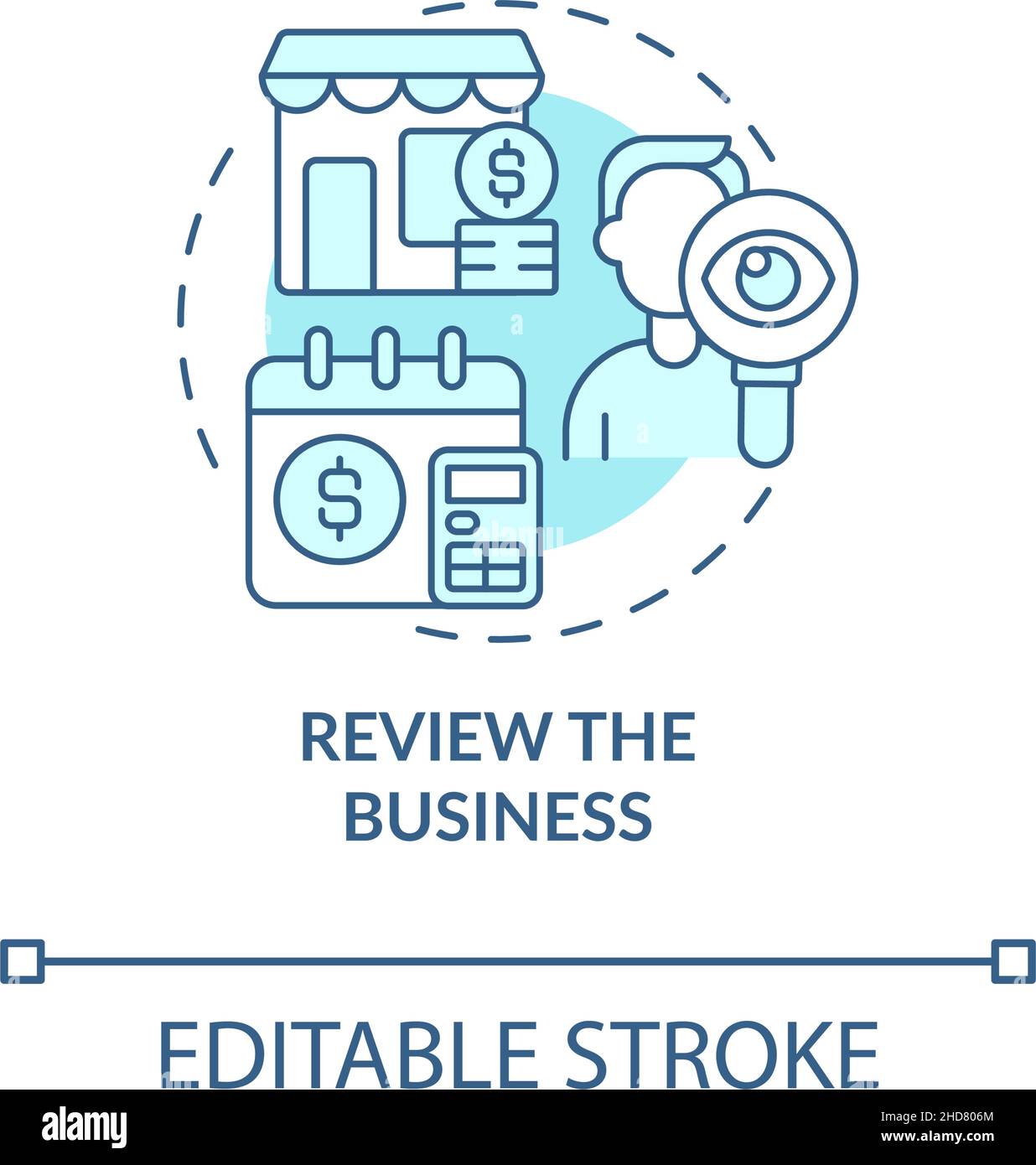Review business turquoise concept icon Stock Vector Image & Art - Alamy