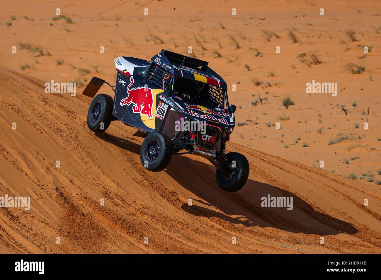 4th January 2022, Saudi Arabia. 308 De Mevius Guillaume (bel), Walch Kellon, Red Bull Off-Road Junior Team, OT3 - 04, T3 FIA, W2RC, action during the Stage 3 of the Dakar Rally 2022 between Al Qaysumah and Al Qaysumah, on January 4th 2022 in Al Qaysumah, Saudi Arabia - Photo: Florent Gooden/DPPI/LiveMedia Credit: Independent Photo Agency/Alamy Live News Stock Photo