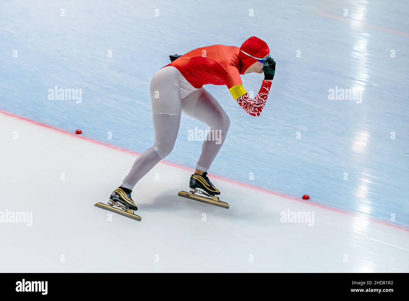 russian male athlete skater in ice skating Stock Photo