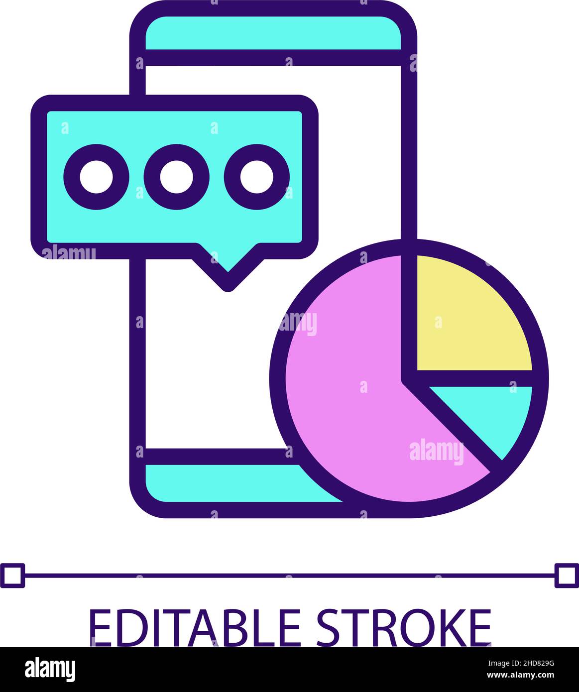 Data mining in social media RGB color pixel perfect icon Stock Vector ...