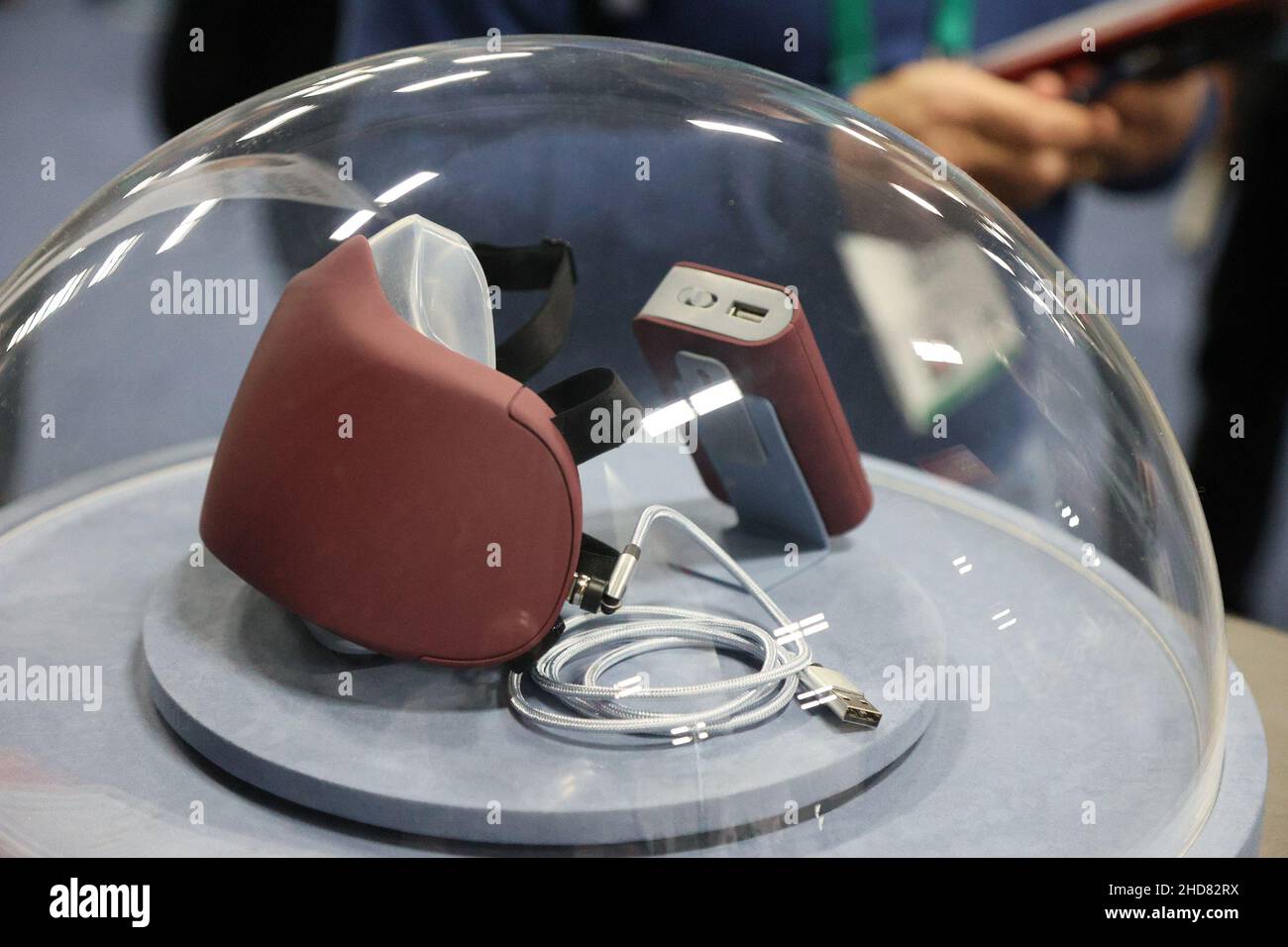 Las Vegas, United States. 04th Jan, 2022. A view of the AIRXOM MASK, a