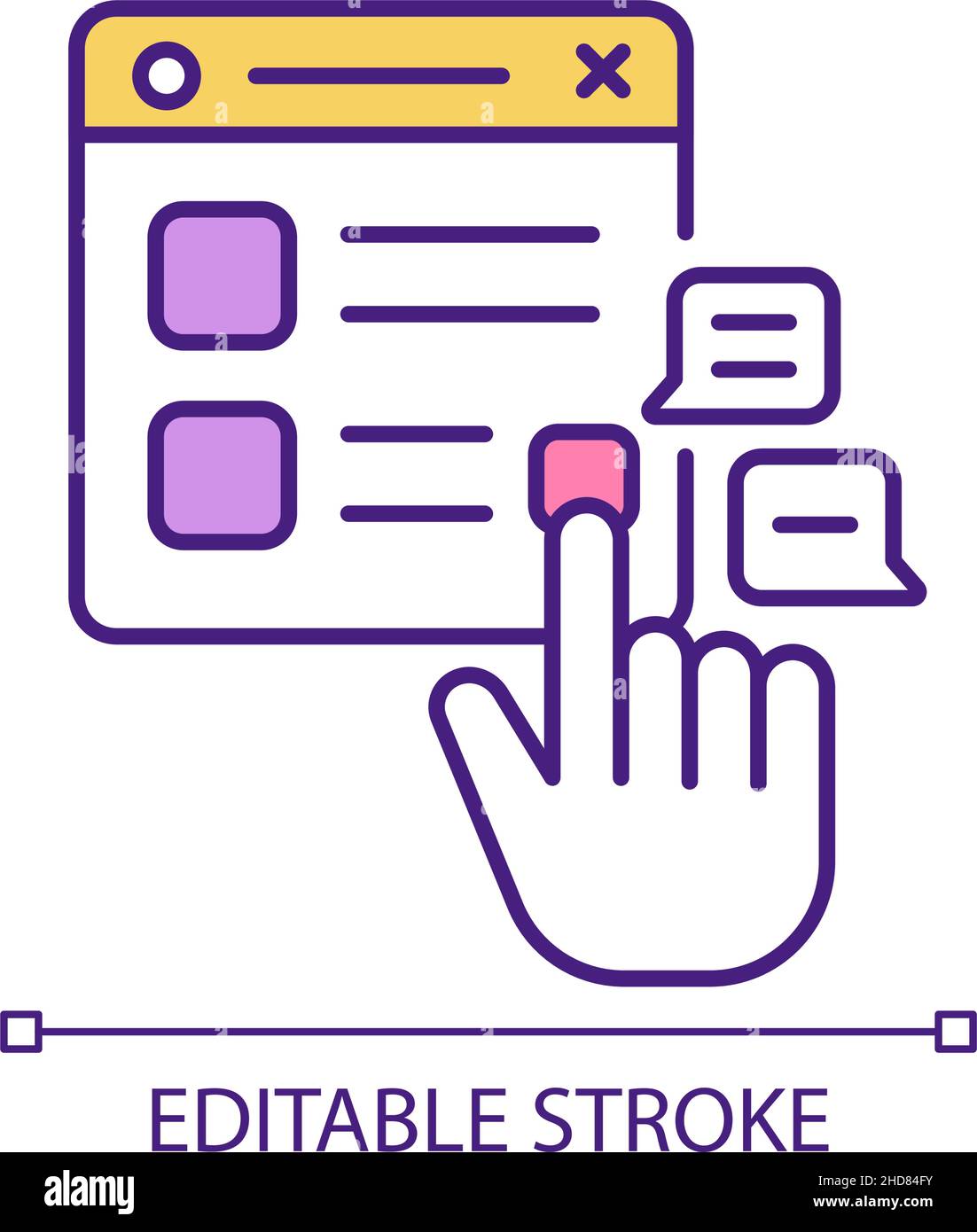 Customer support live chat RGB color icon Stock Vector