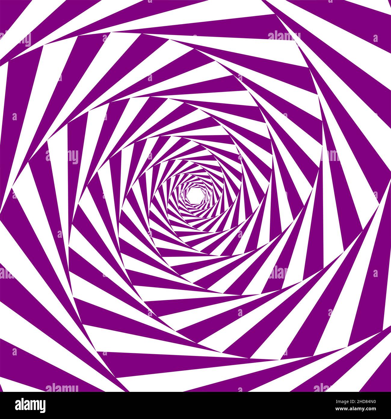 Radial sunbeams in purple color, Purple swirl line on white background, Spiral Swirl Radial Hypnotic Psychedelic illusion rotating background Vector Stock Vector