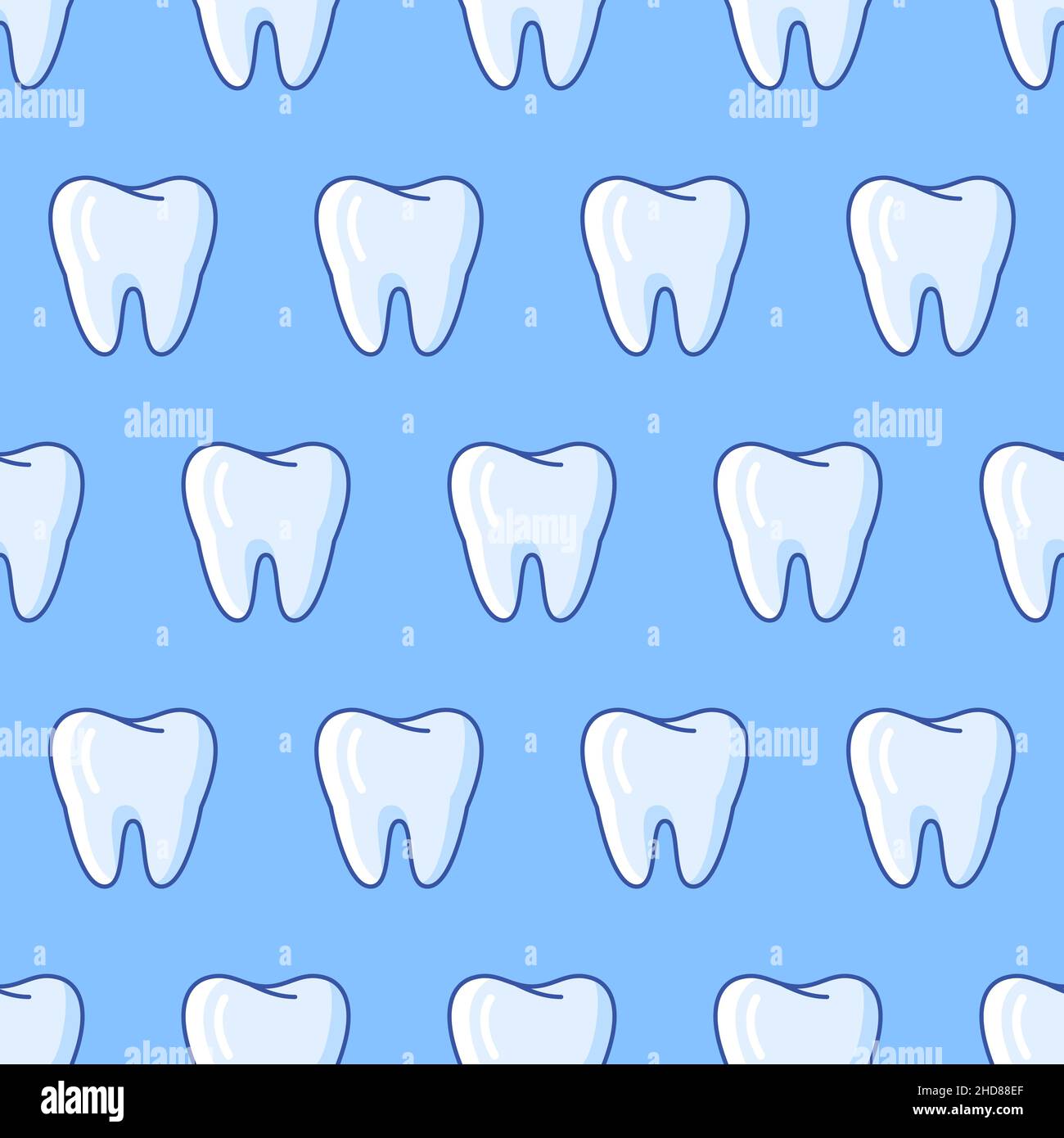 Seamless pattern with teeth. Dentistry and health care background ...