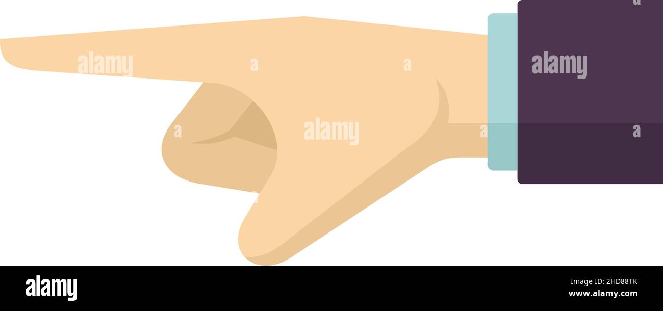Prosecutor hand icon. Flat illustration of prosecutor hand vector icon ...
