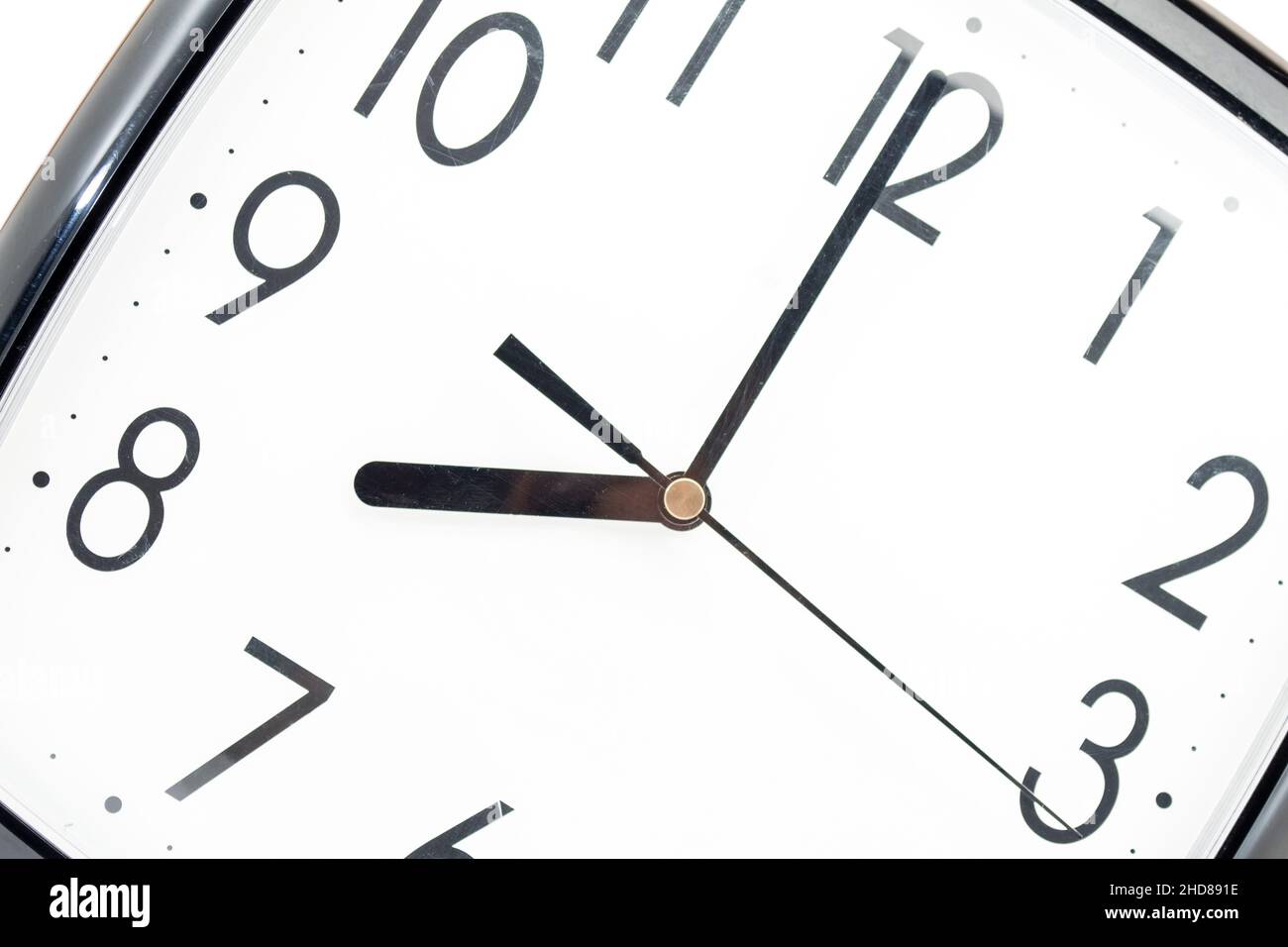 Black classic clock on isolated white background Stock Photo - Alamy