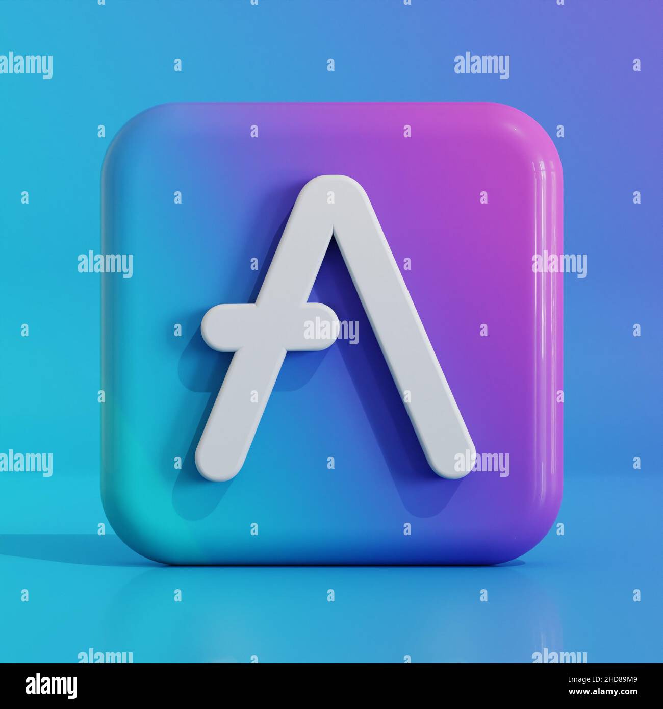 Aave cryptocurrency symbol logo 3d illustration Stock Photo - Alamy