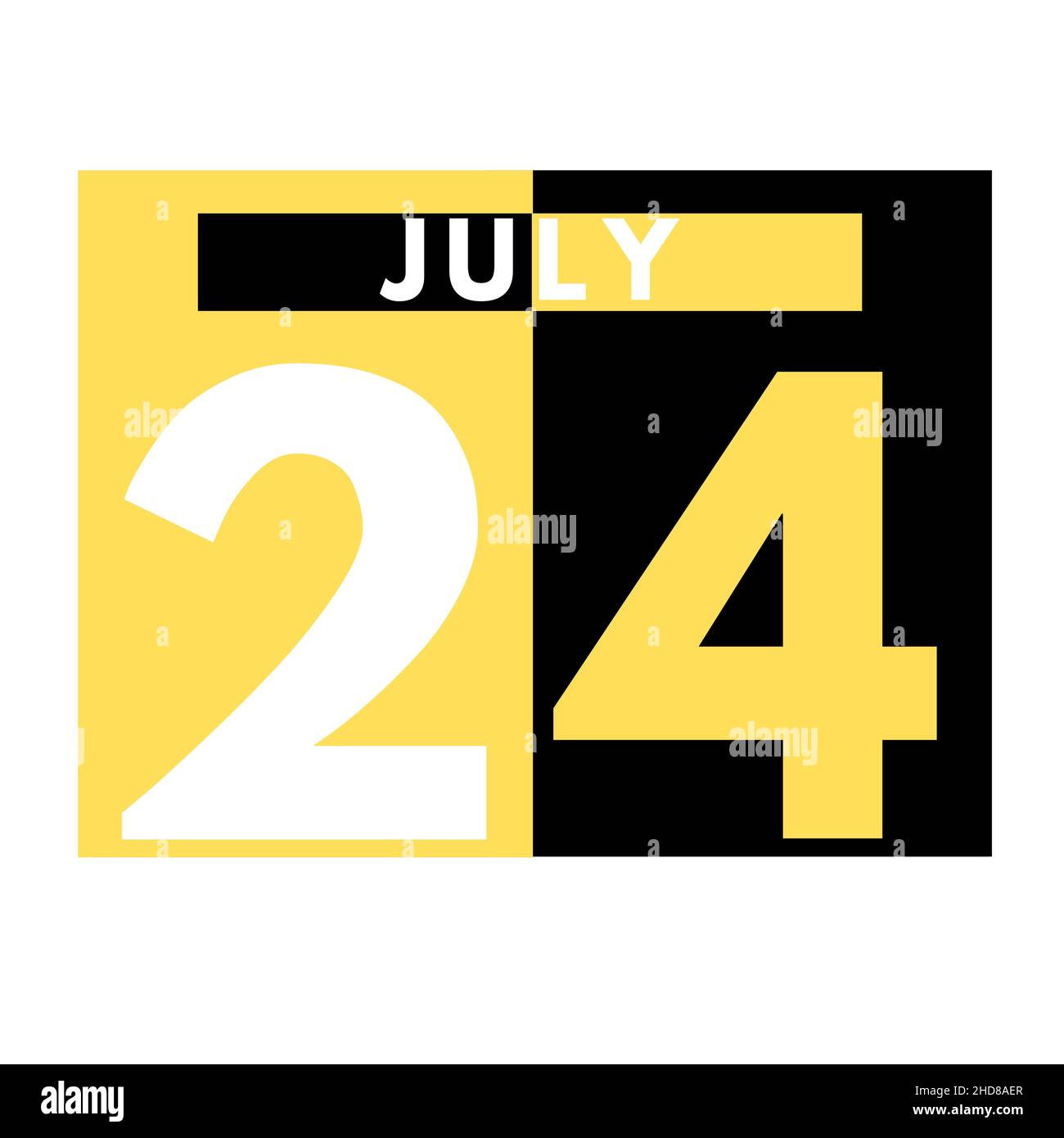 July 24 . Modern daily calendar icon .date ,day, month .calendar for ...