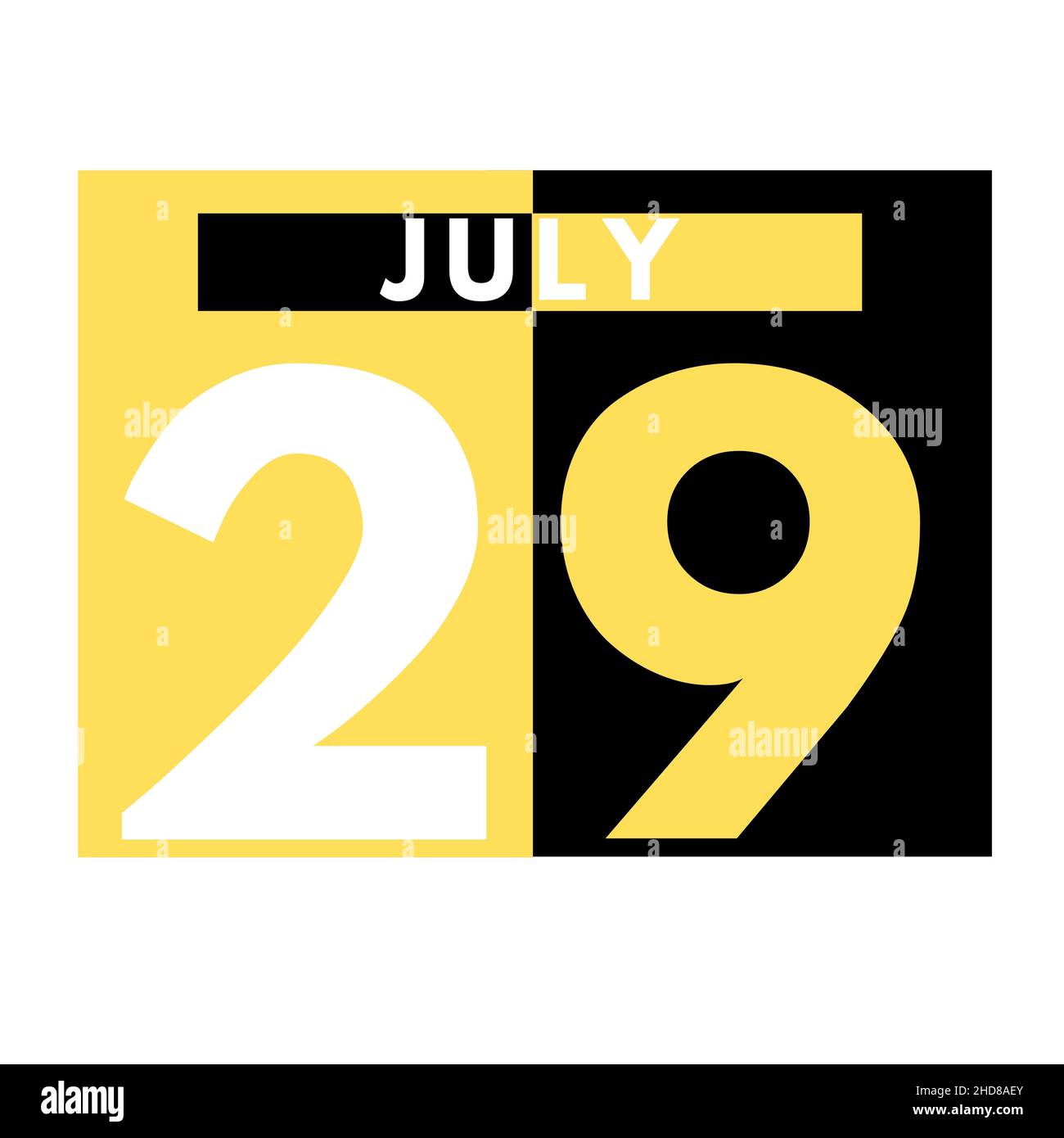 July 29 . Modern daily calendar icon .date ,day, month .calendar for ...