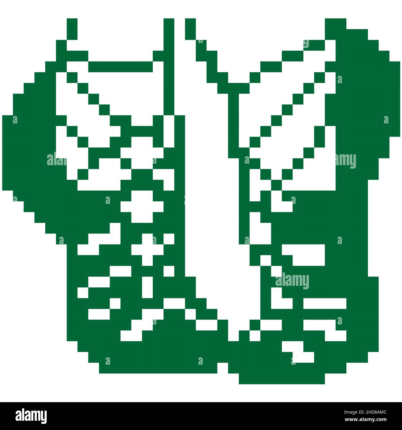 Dancing Irish girl in traditional dress. Vector illustration. pixel art Stock Vector