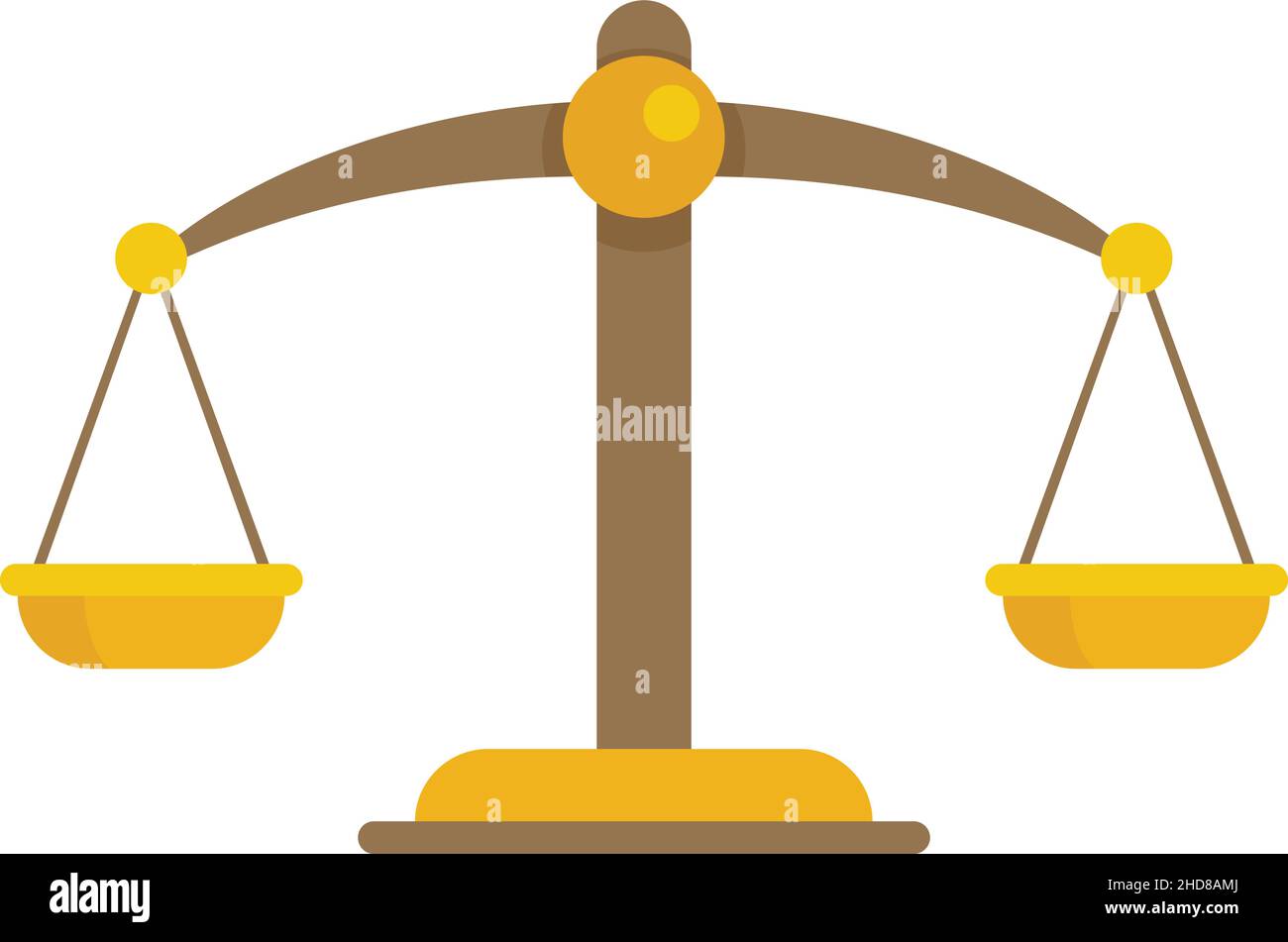 Notary scales icon. Flat illustration of notary scales vector icon ...