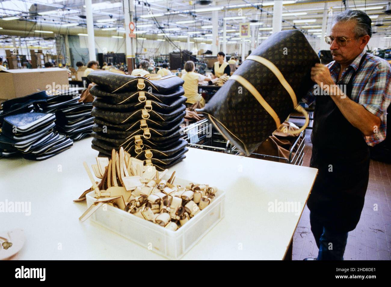 Archives 90ies: Louis Vuitton bags fabric, France Stock Photo - Alamy
