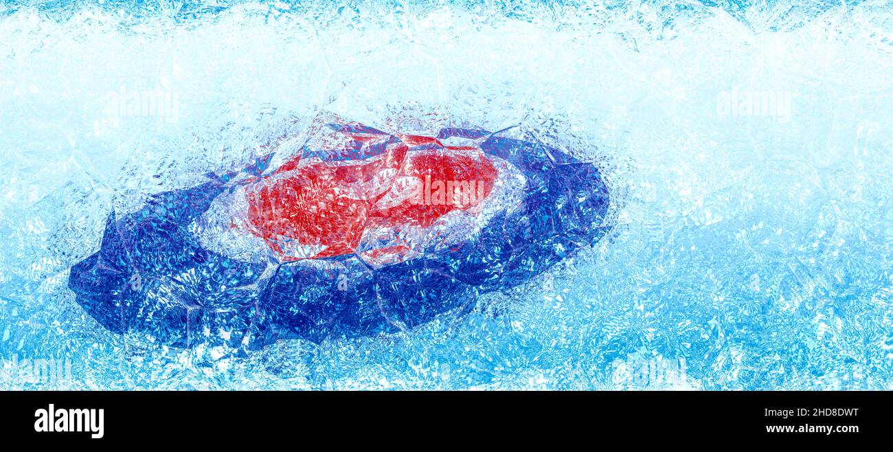 Frost Background with ice and curling illustration Stock Photo - Alamy