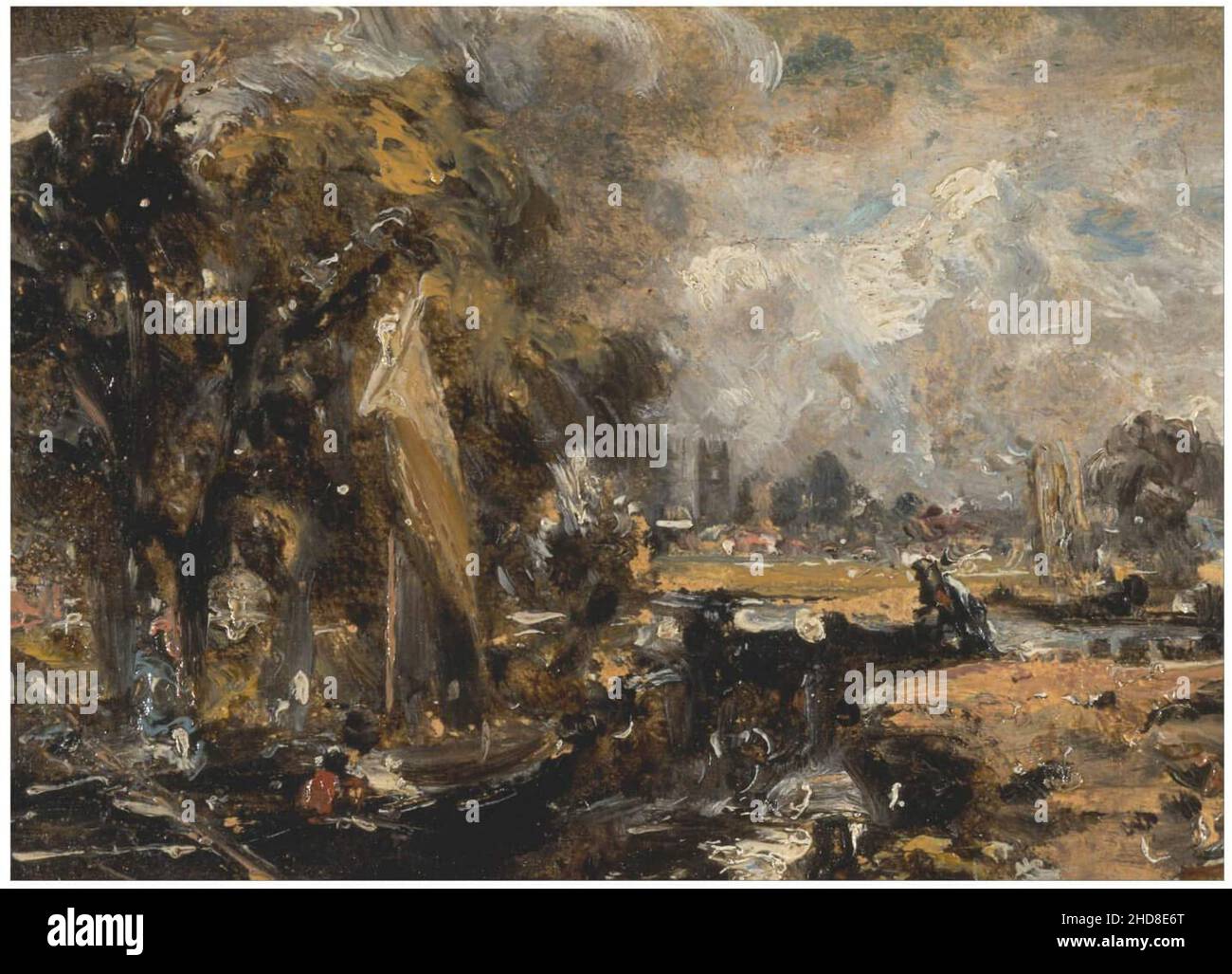 Vintage painting art by John Constable Stock Photo