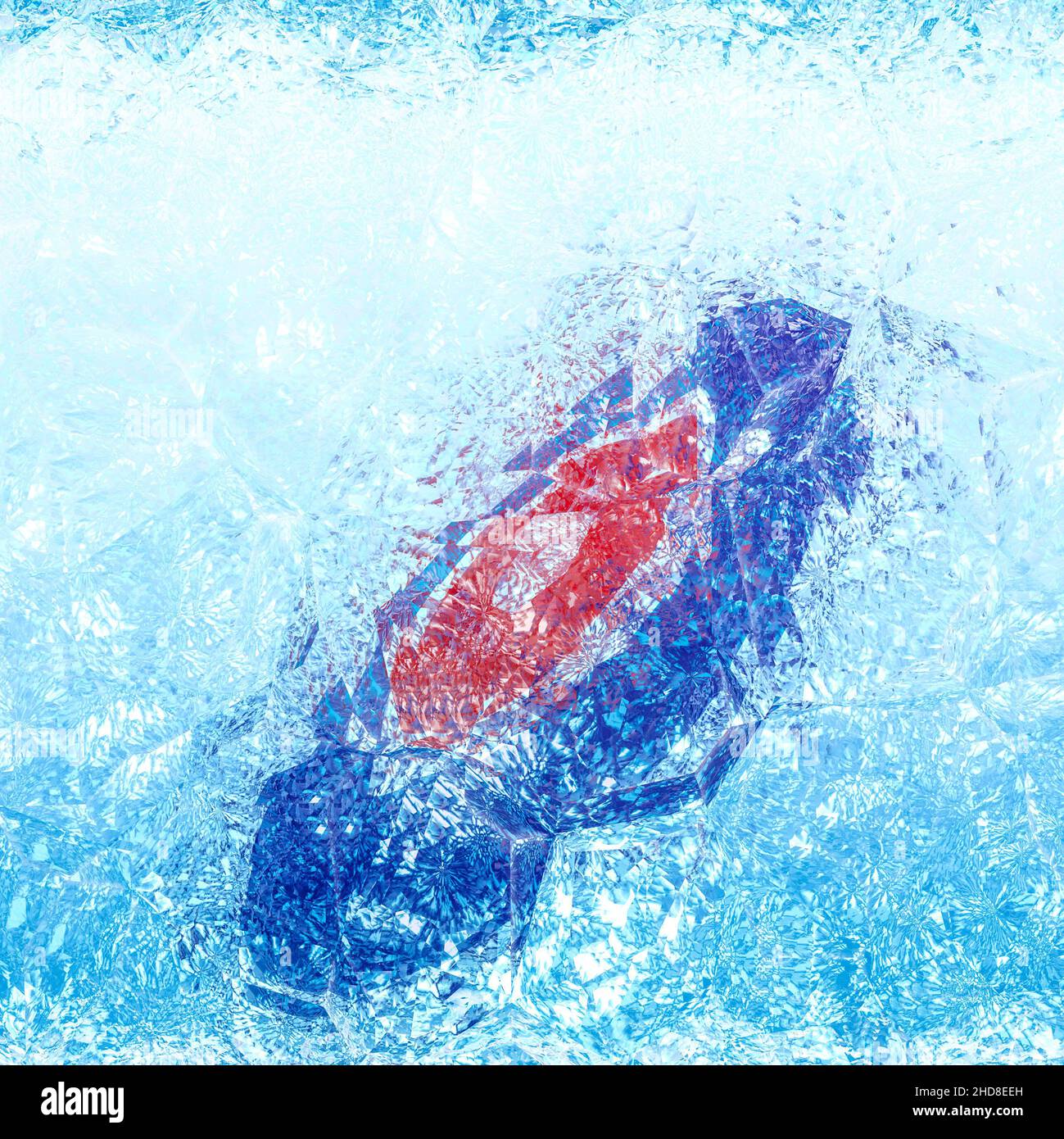 Frost Background with ice and curling illustration Stock Photo - Alamy