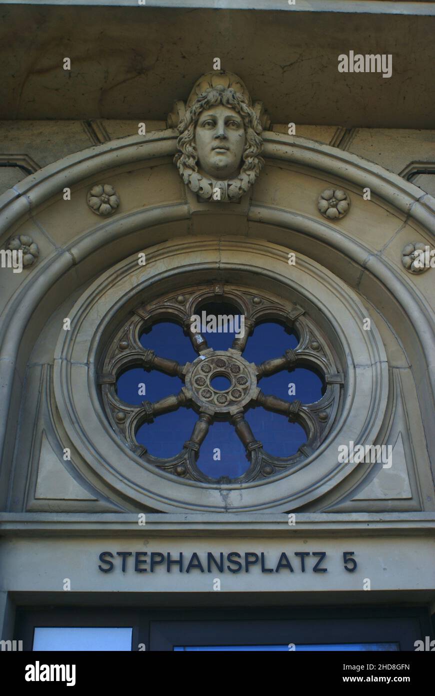 Hamburg, Germany - Stephansplatz 5, Alte Post nach Restaurierung, Details Stock Photo