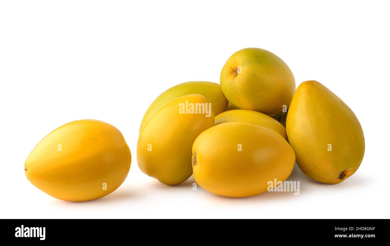 pile of egg fruits, closeup view of tropical fruits isolated on white background Stock Photo Alamy