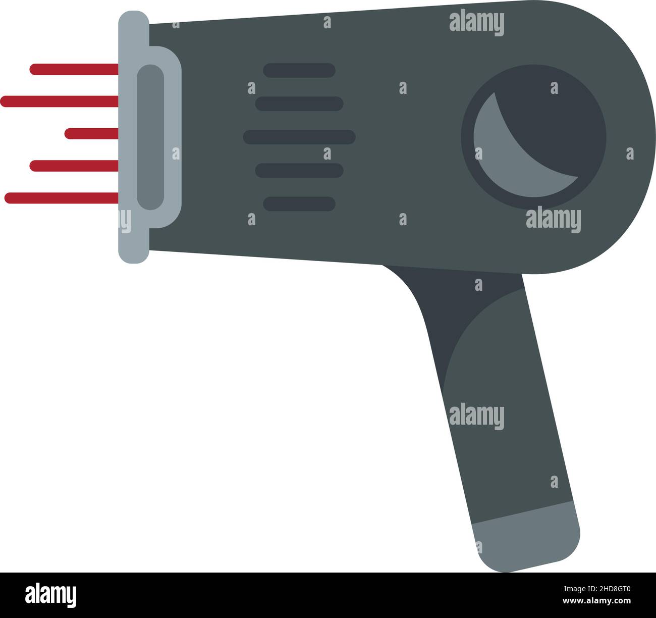 Laser hair removal pistol icon. Flat illustration of laser hair removal