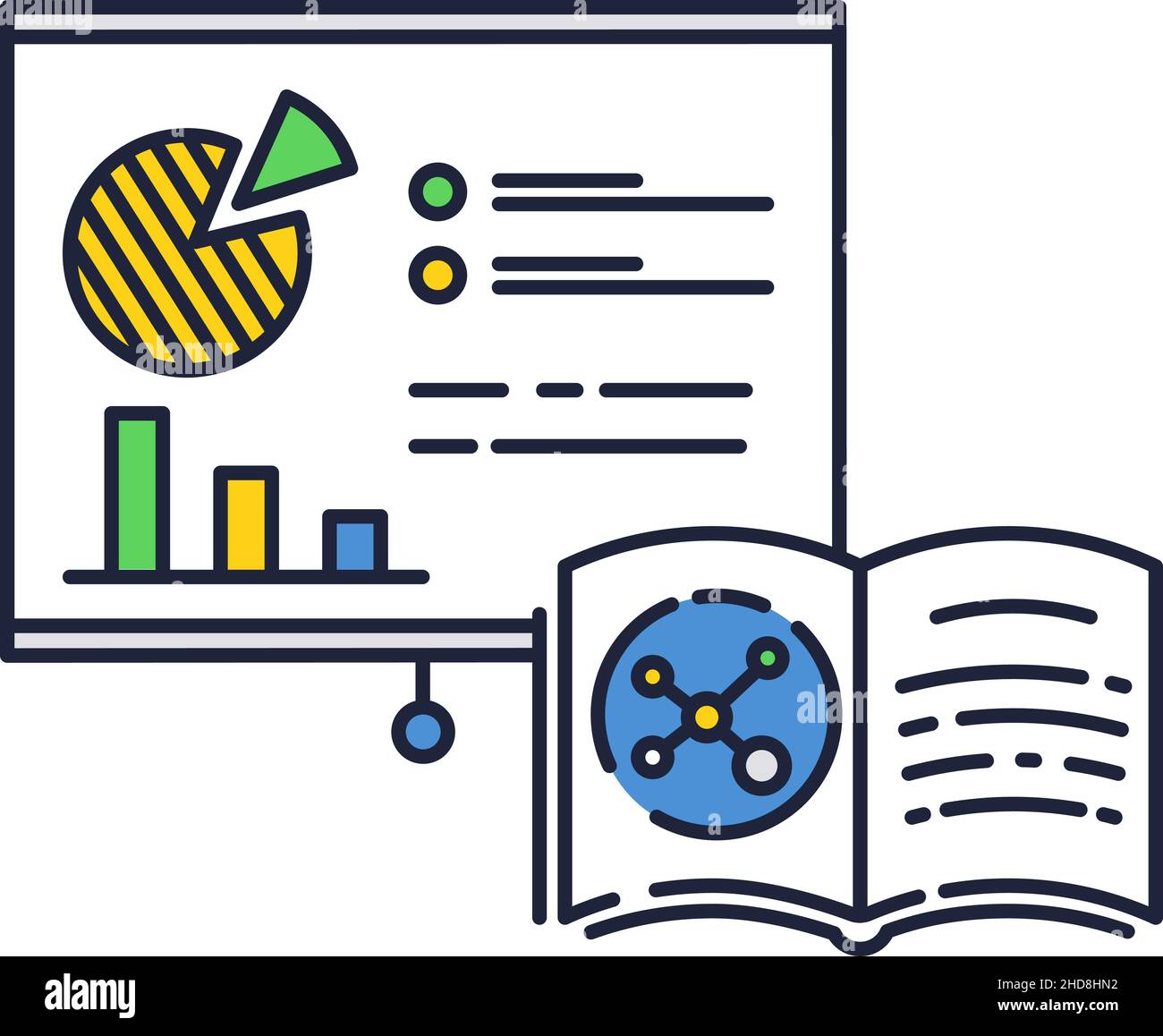 Study icon paper business science textbook vector Stock Vector Image ...