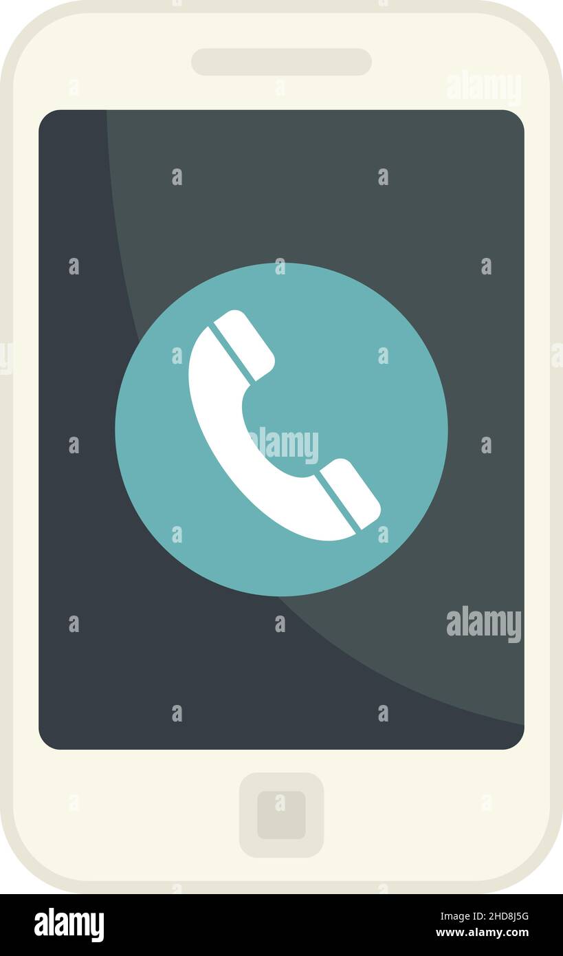 Office manager smartphone icon. Flat illustration of office manager ...