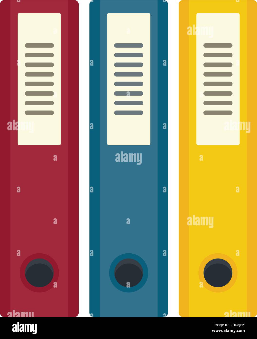 Office manager folders icon. Flat illustration of office manager ...