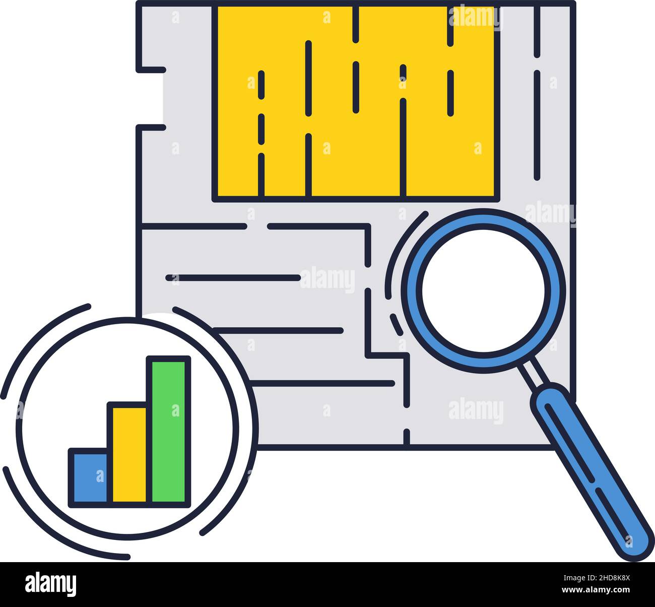 Big data analysis icon business technology vector Stock Vector Image ...