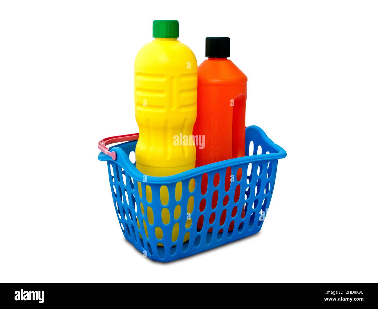 Cleaning products isolated on white background Stock Photo