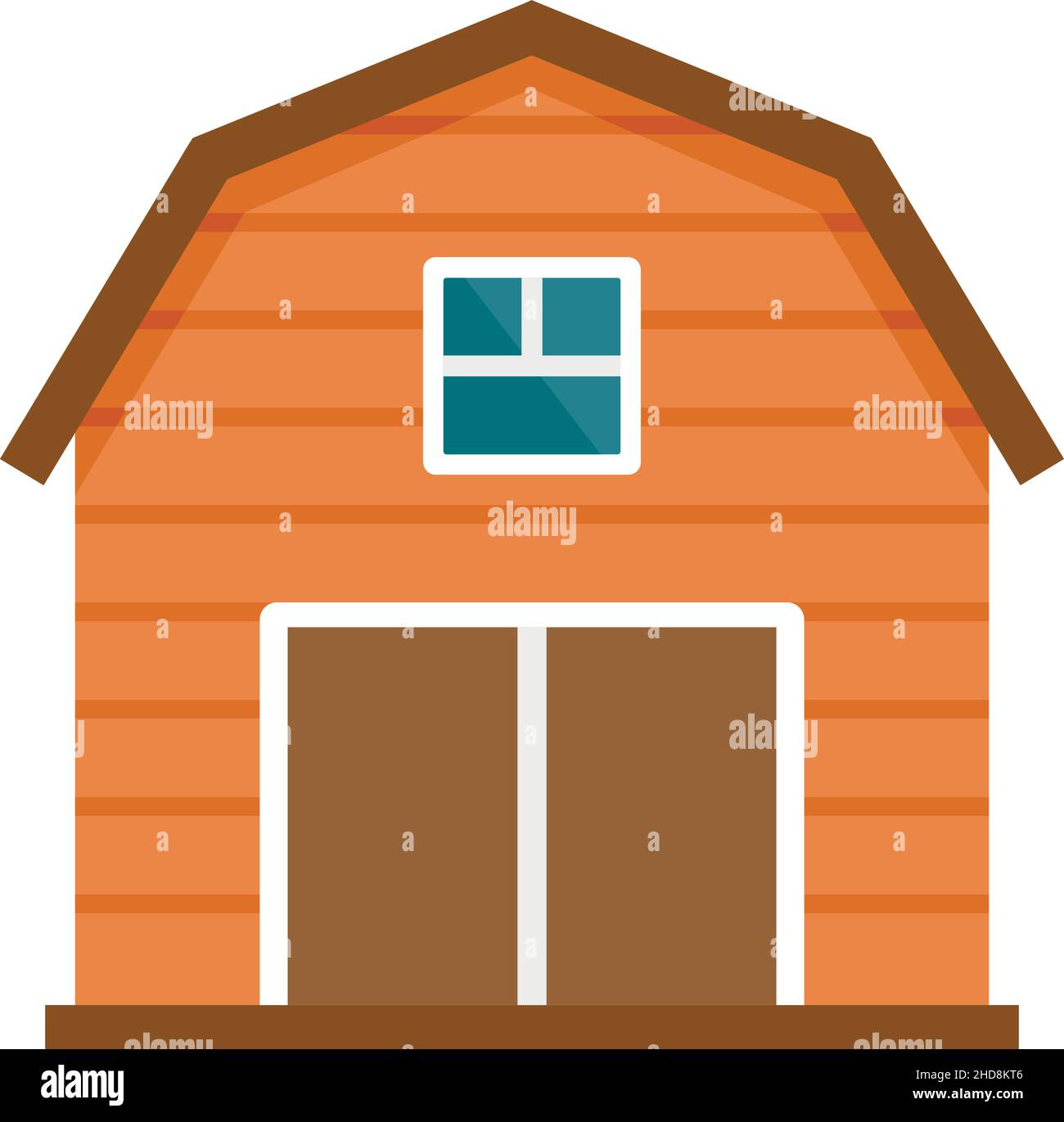 Farm barn icon. Flat illustration of Farm barn vector icon isolated on ...