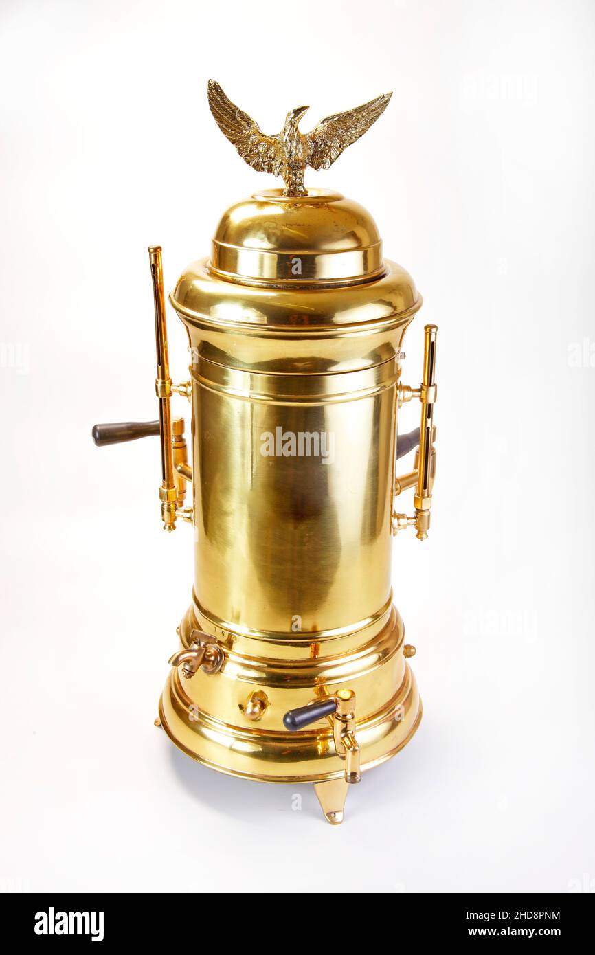 OLD ELECTRIC COFFEE MAKER IN BRONZE Stock Photo Alamy