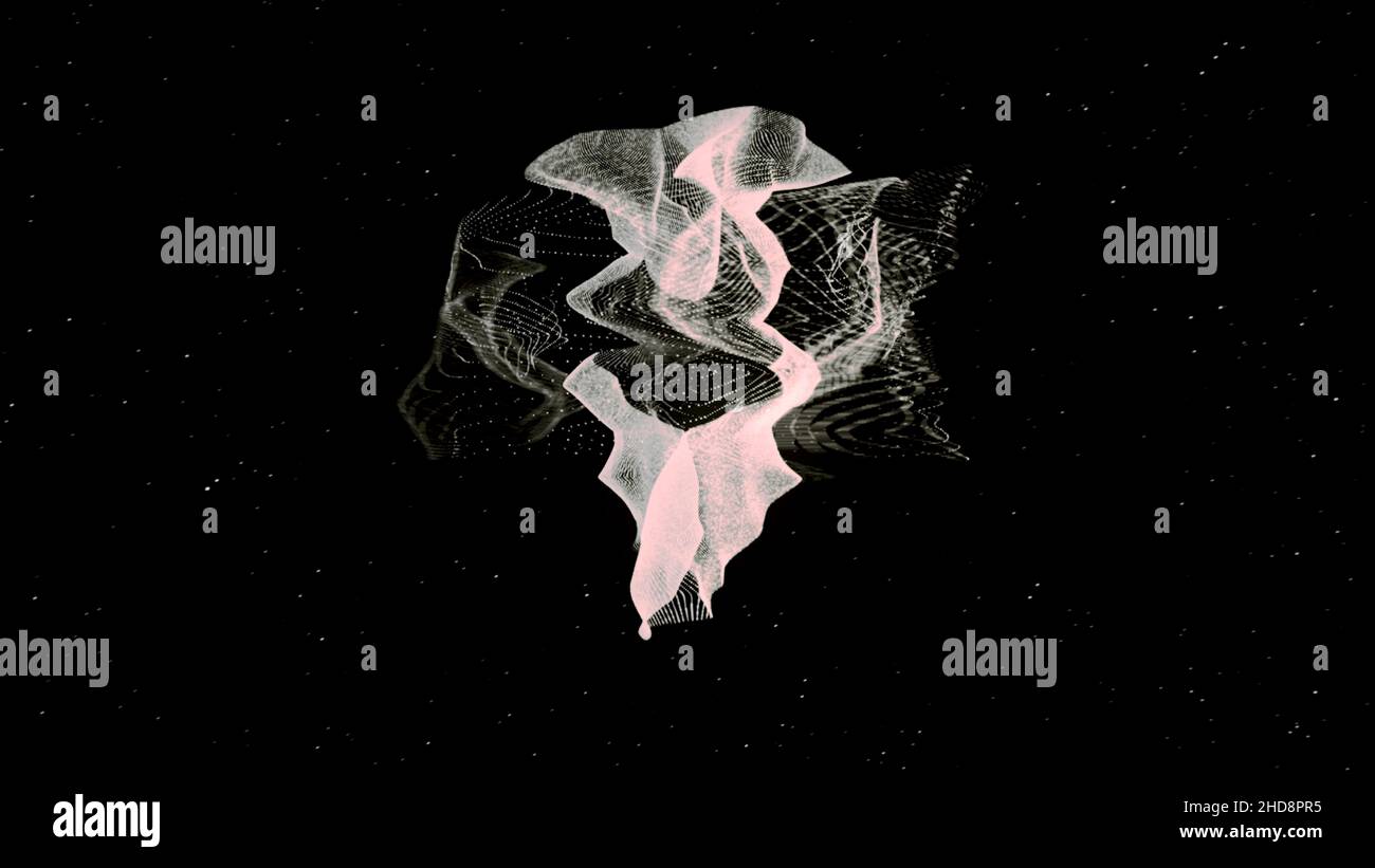Abstract motion background, small white particles spinning in a vortex ...
