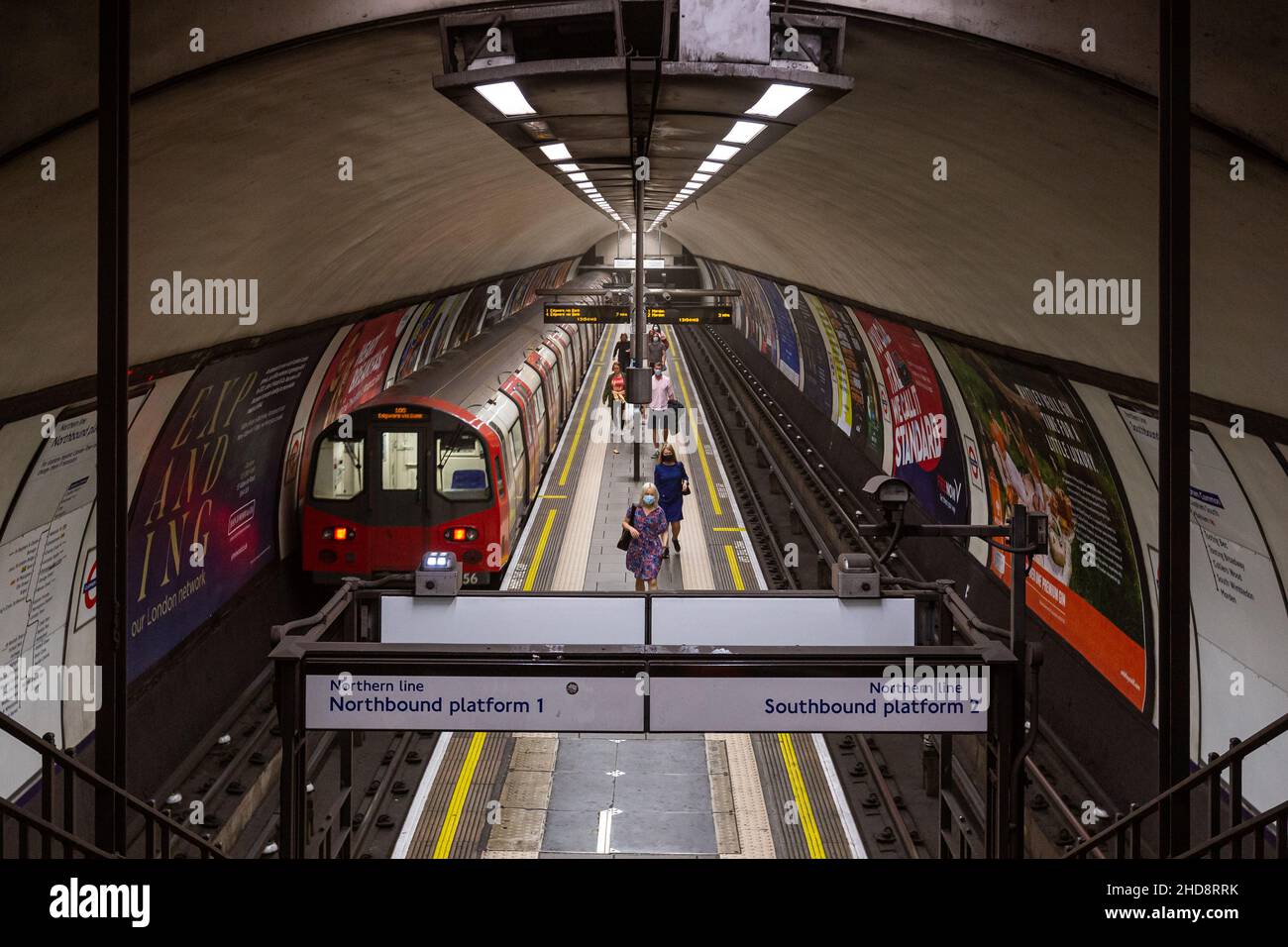 Clapham Common Northern Line platform  on the London Underground Stock Photo