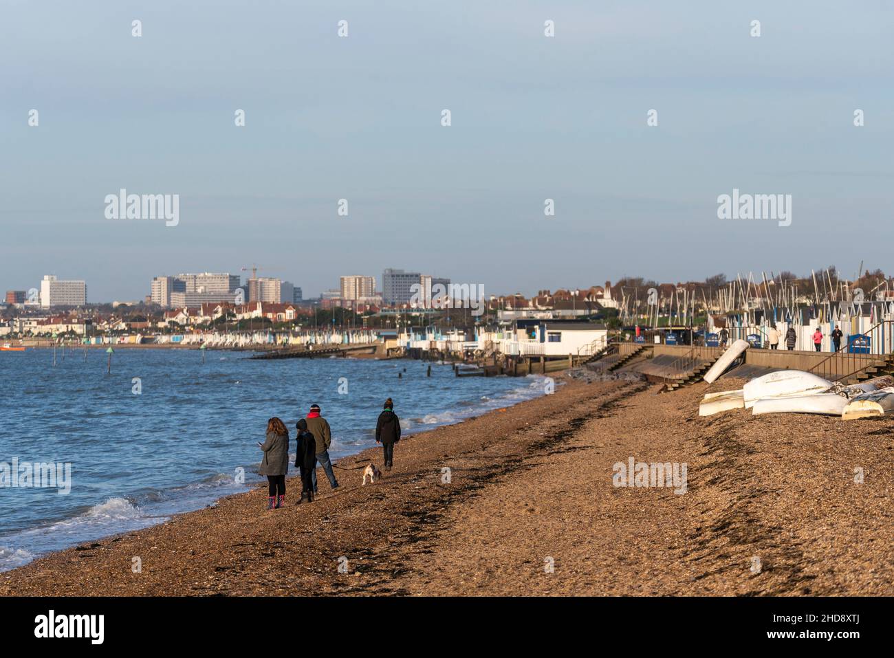 Skyline of the city or town of Southend on Sea, Essex, UK, viewed from