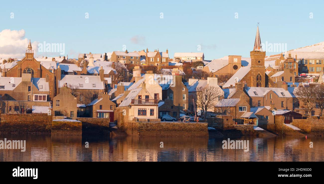 Stromness in winter, Orkney Isles Stock Photo