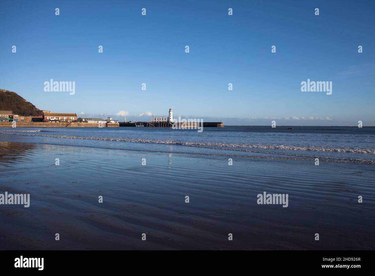 Scarborough North Yorkshire UK on a bright winter day Stock Photo