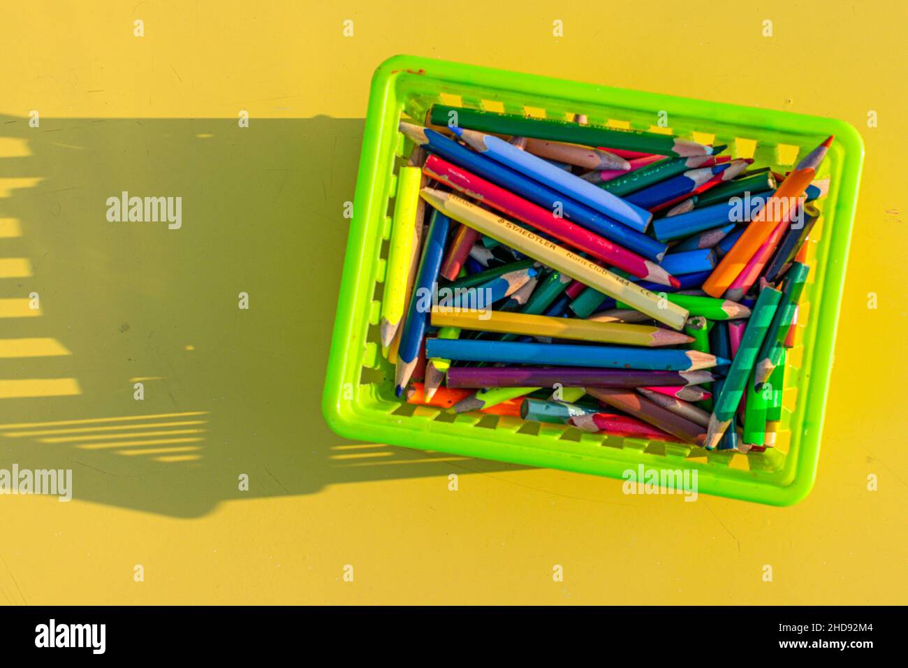 Kids coloring box Stock Photo