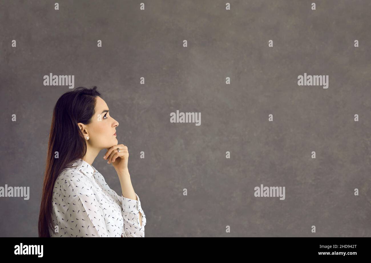 Chin and thinking hi-res stock photography and images - Alamy