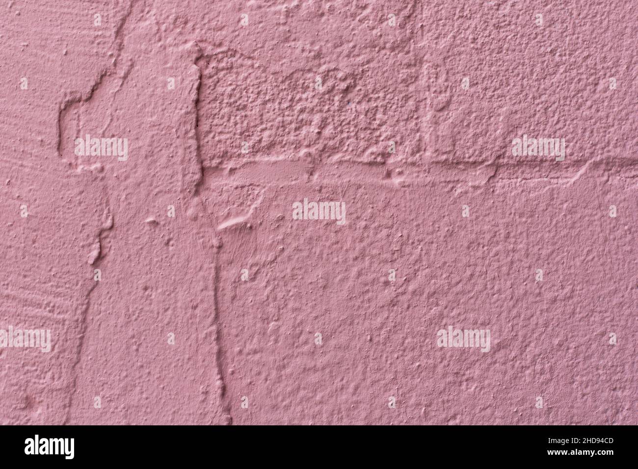 Abstract pink painted old brick wall textured background Stock Photo