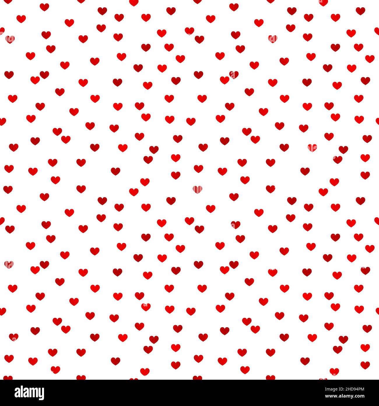 Red Heart Pattern Design on White Background Stock Vector