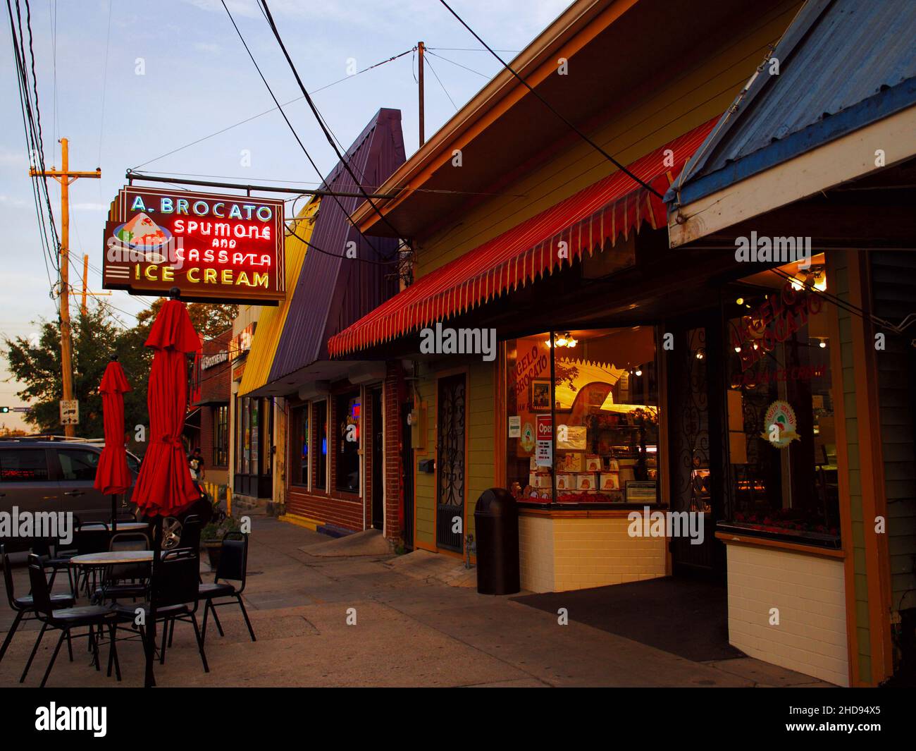 Shot of Angelo Brocato Original Italian Ice Cream Parlor in New Orleans