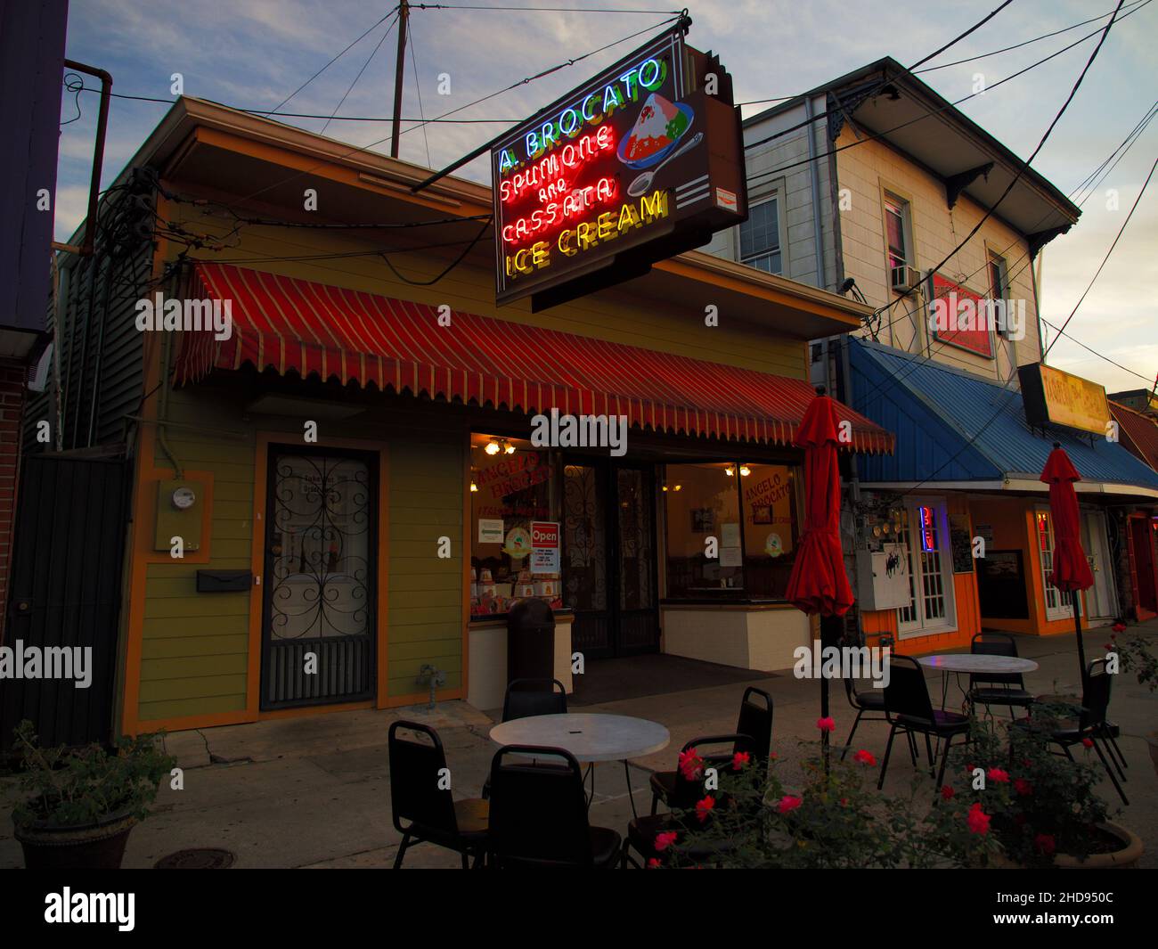 Shot of Angelo Brocato Original Italian Ice Cream Parlor in New Orleans