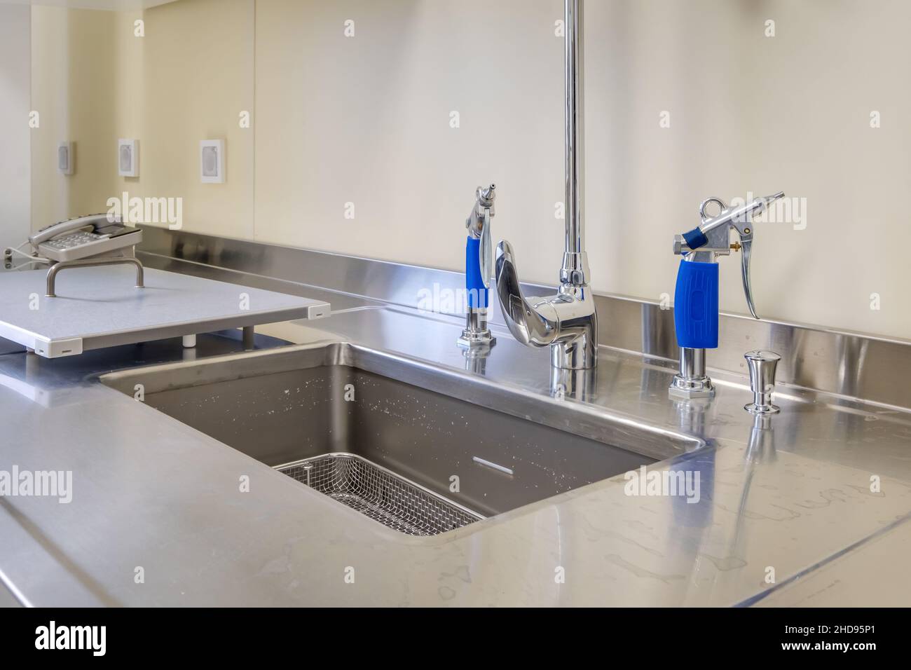 elbow soap and antiseptic dispenser or sanitizer wall mounted for hand