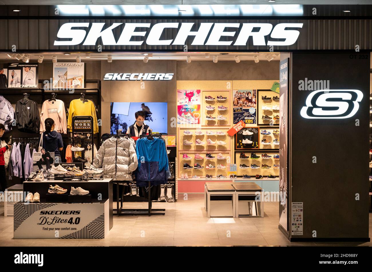 American lifestyle and performance footwear brand Skechers store in Hong  Kong Stock Photo - Alamy