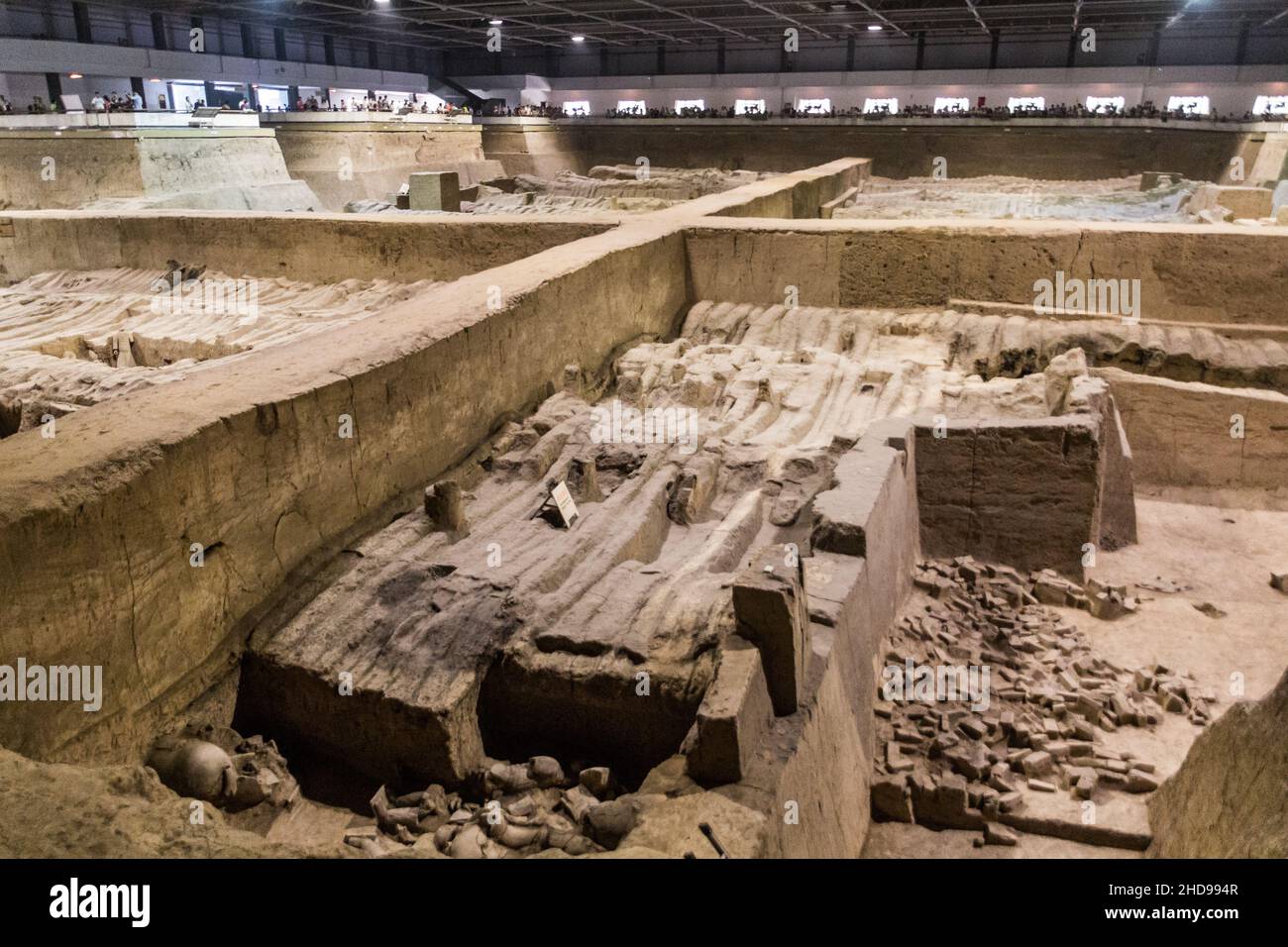 XI'AN, CHINA - AUGUST 6, 2018: View of the Pit 2 of the Army of Terracotta Warriors near Xi'an, Shaanxi province, China Stock Photo