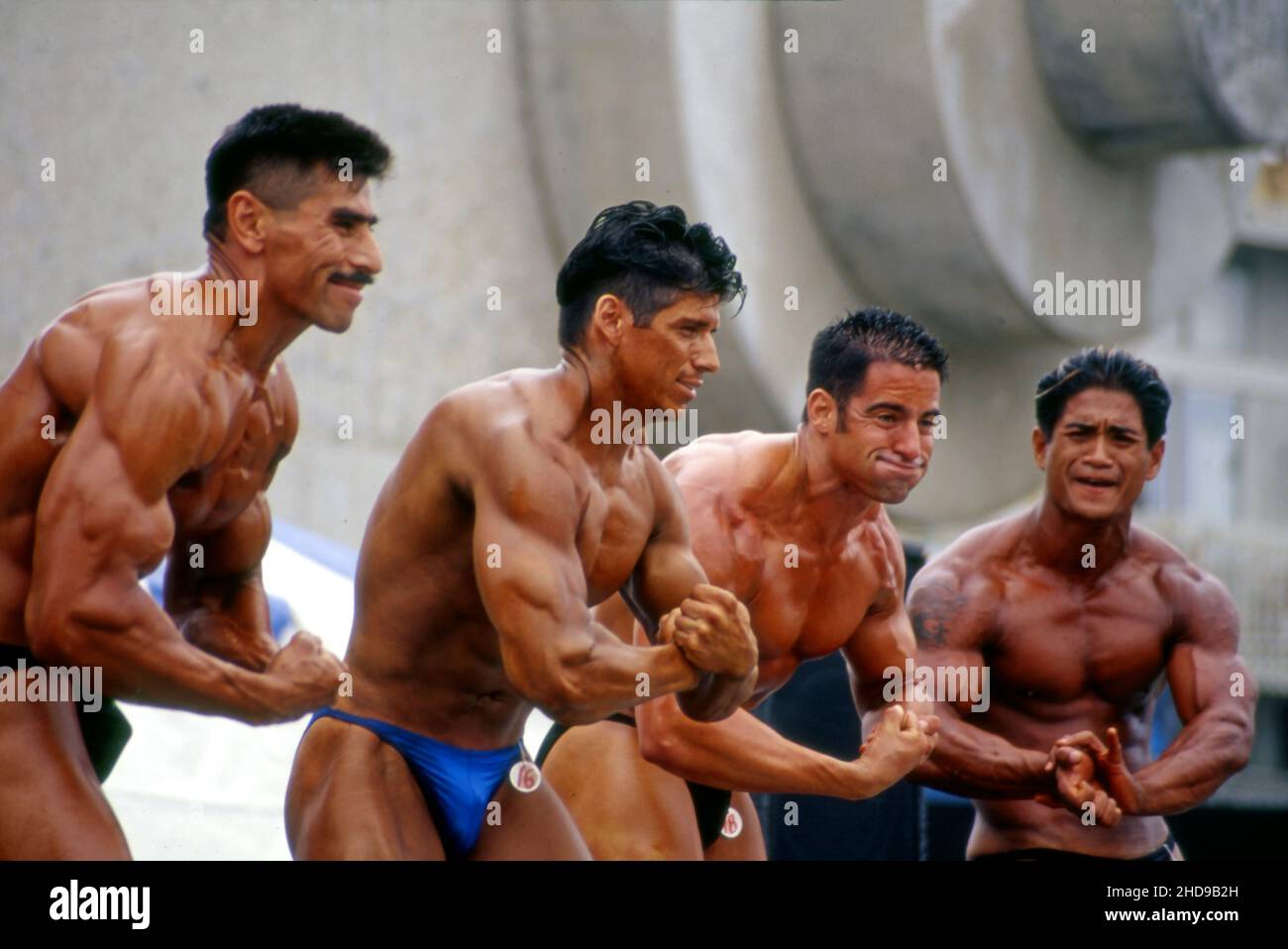 Bodybuilding competition at Muscle Beach in Venice Beach, CA Stock