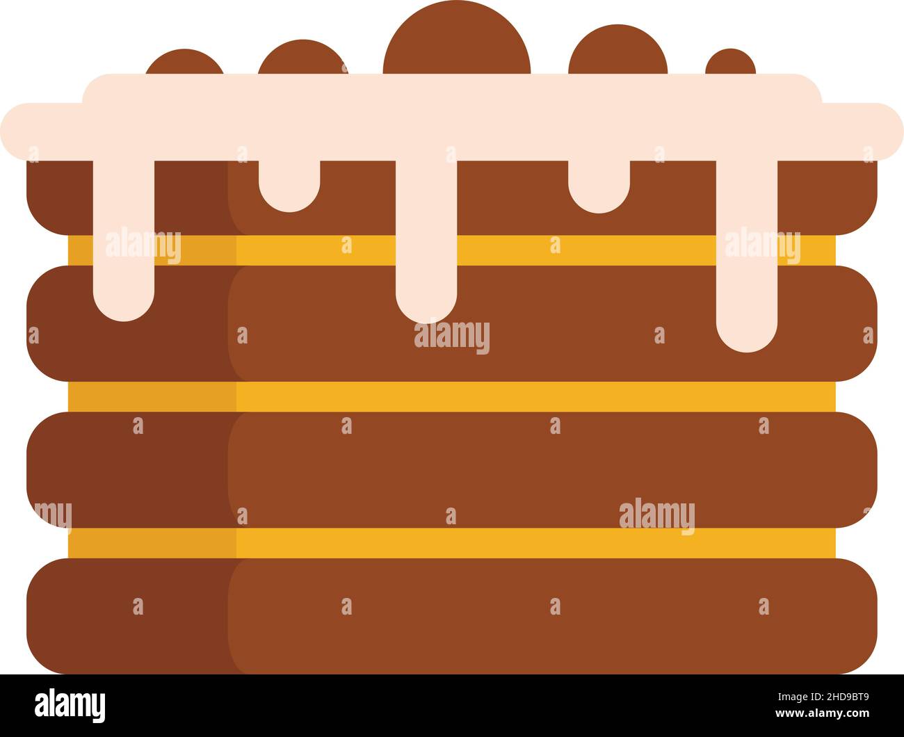 Cream sweer cake icon. Flat illustration of cream sweer cake vector ...